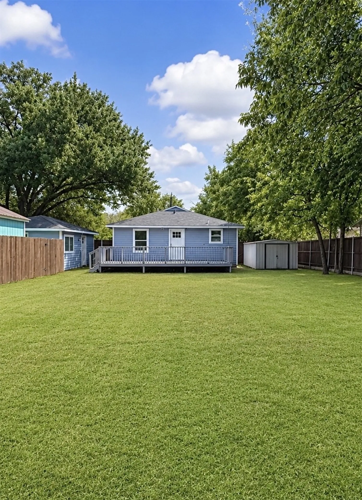 Digitally enhanced to illustrate potential lawn appearance. Grass shown is not currently present
