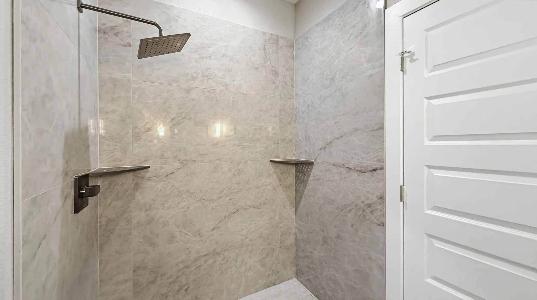 Look at that huge walk in shower!