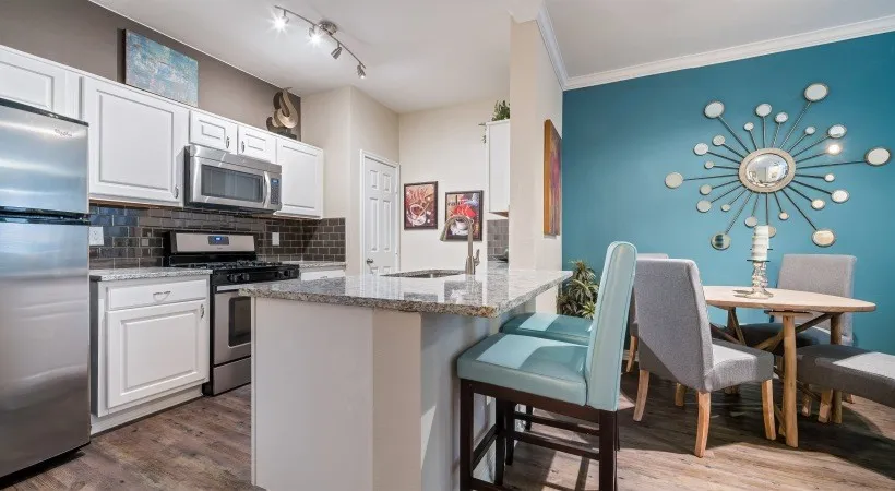 Image of Furnished Model Home. Actual unit will have similar finishes but may vary. Units are not furnished.