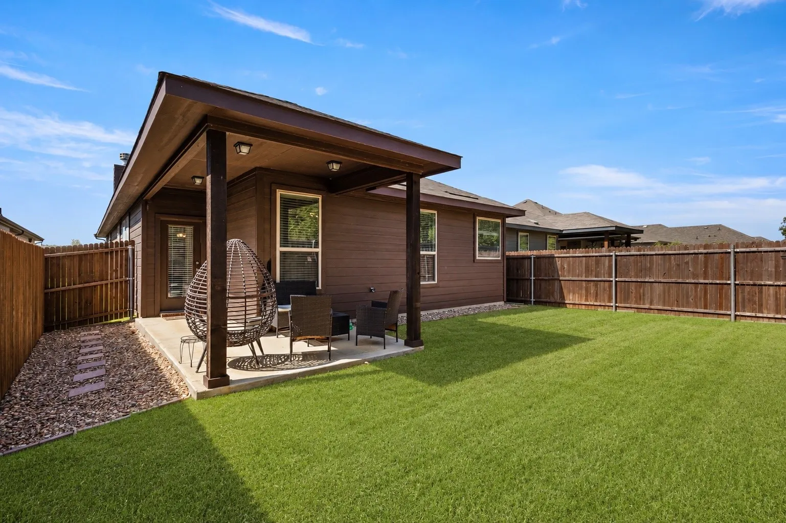 Backyard area.