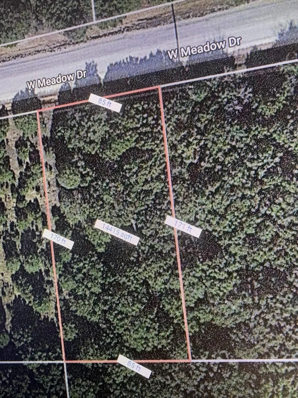 Aerial Survey Map. Depicting the property's boundary lines and dimensions, including total square footage