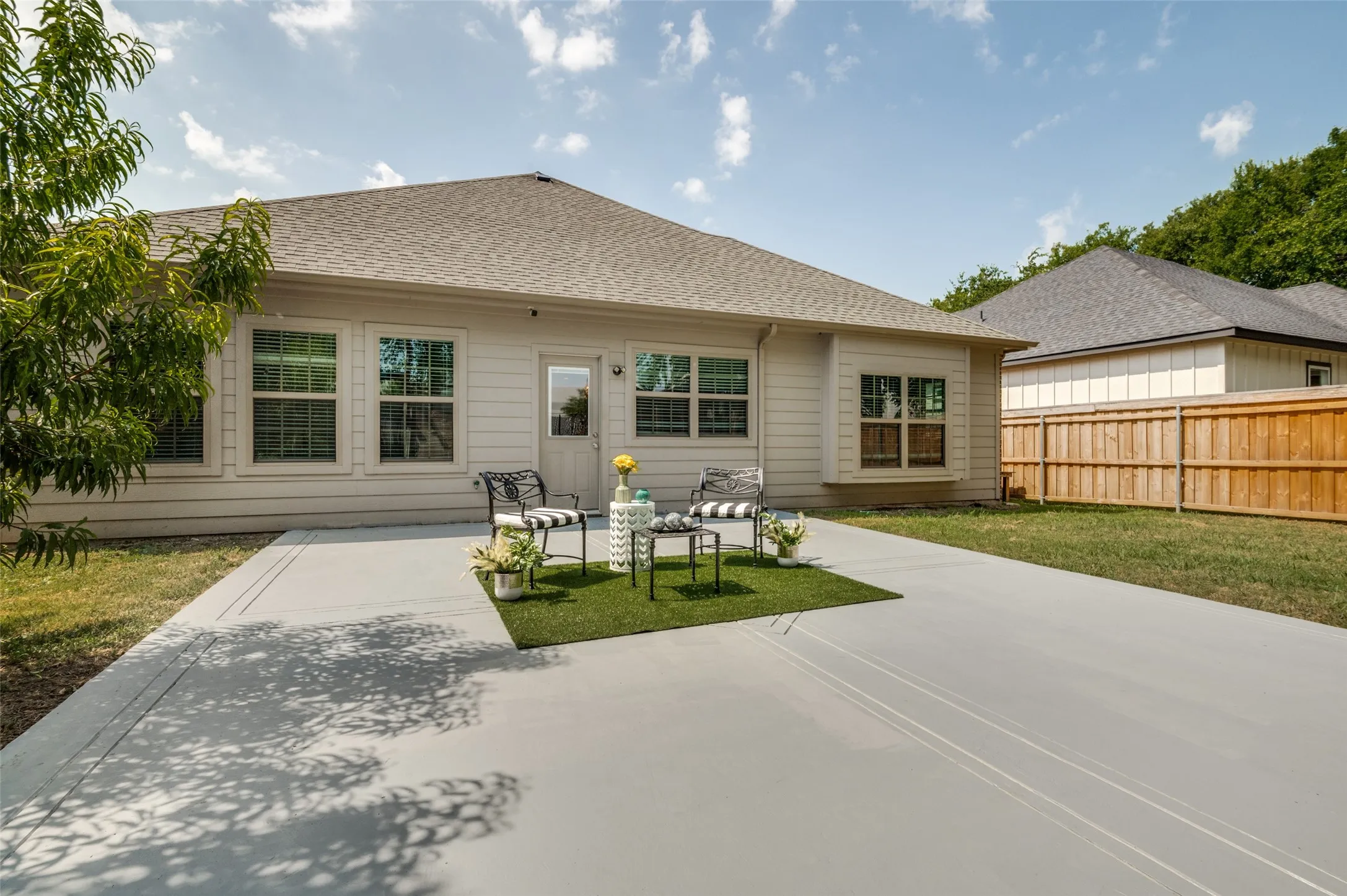 Lots of place to create your dream backyard oasis.