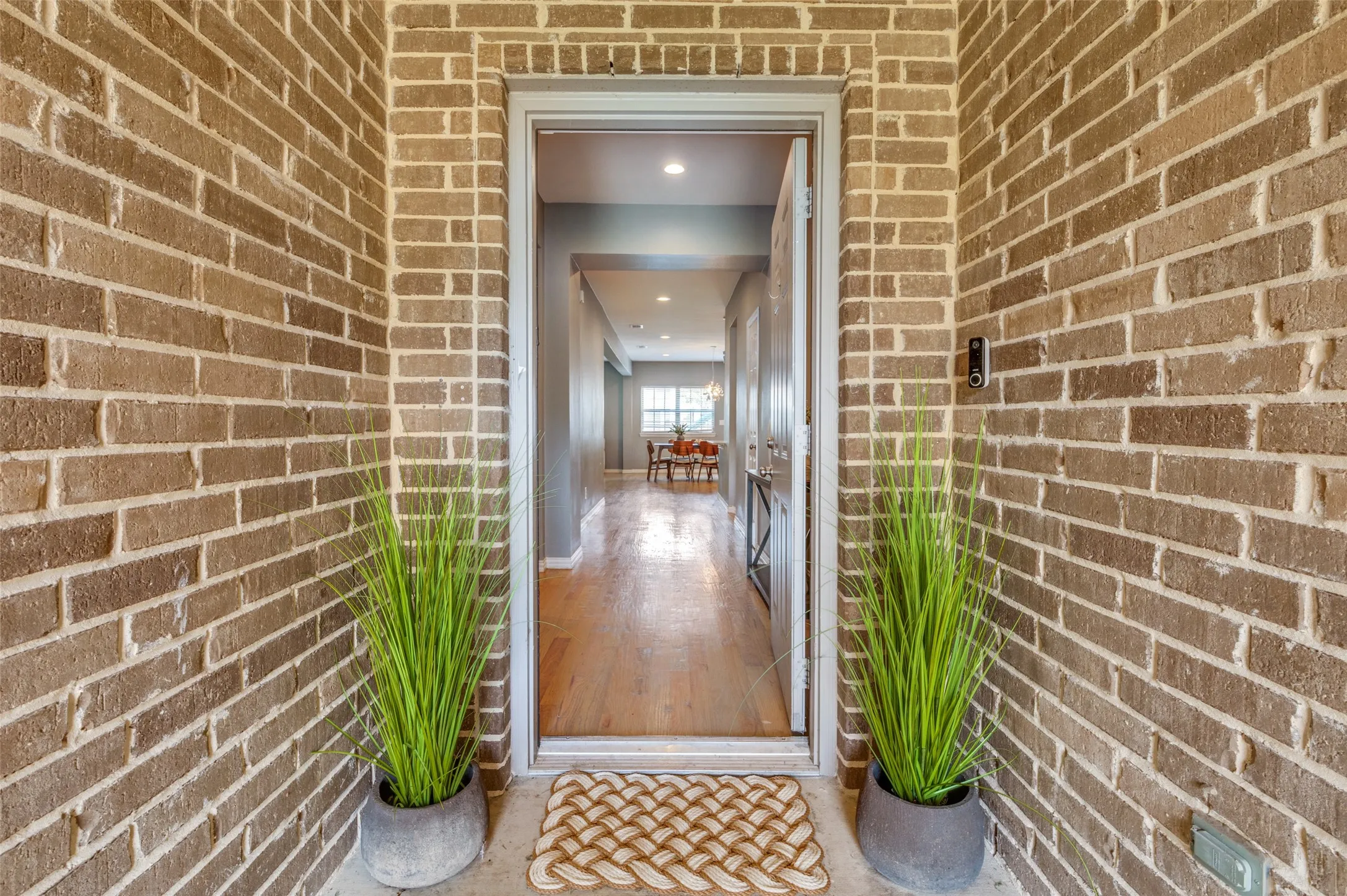 Beautiful foyer leading in.