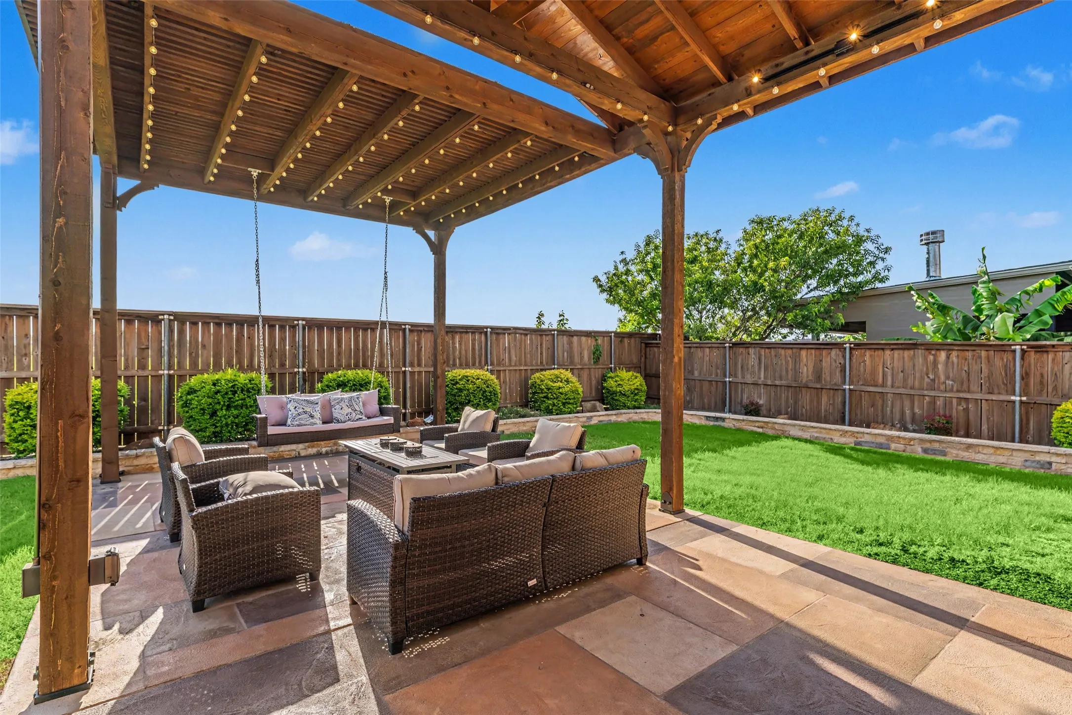 Large covered patio