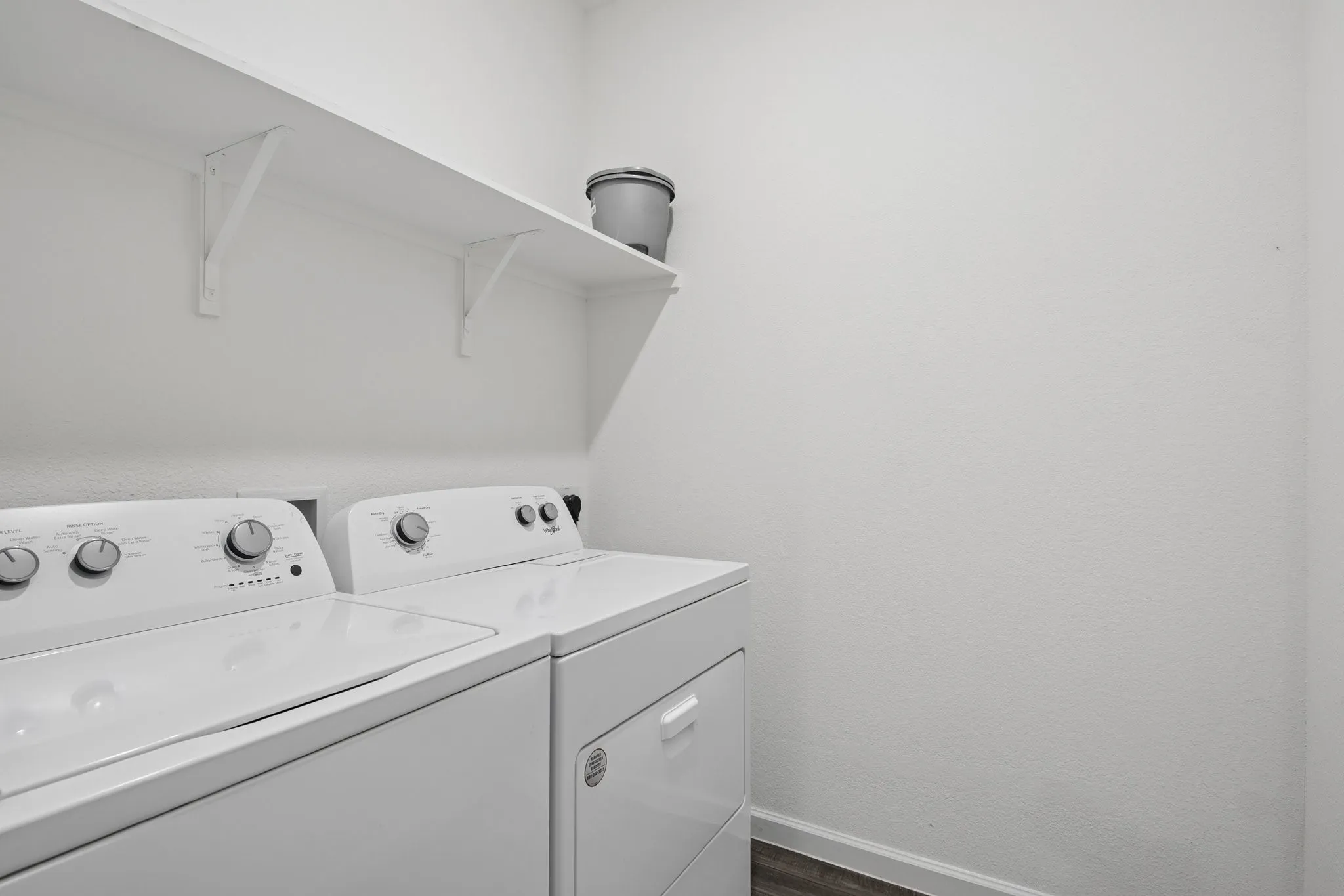 Washer and dryer stay with the property for tenant usage