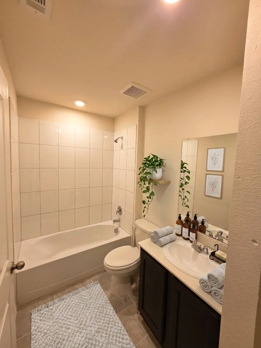 Virtually Staged Front Bathroom