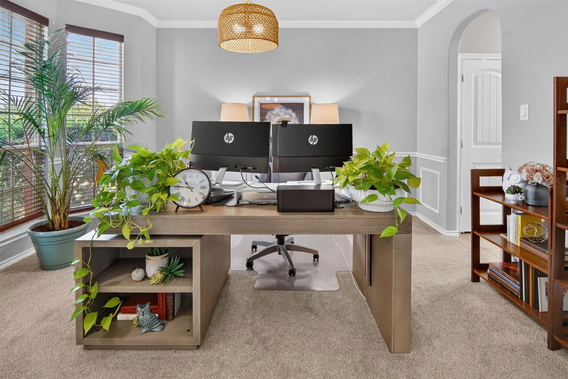 working from home in style, abundance of natural light