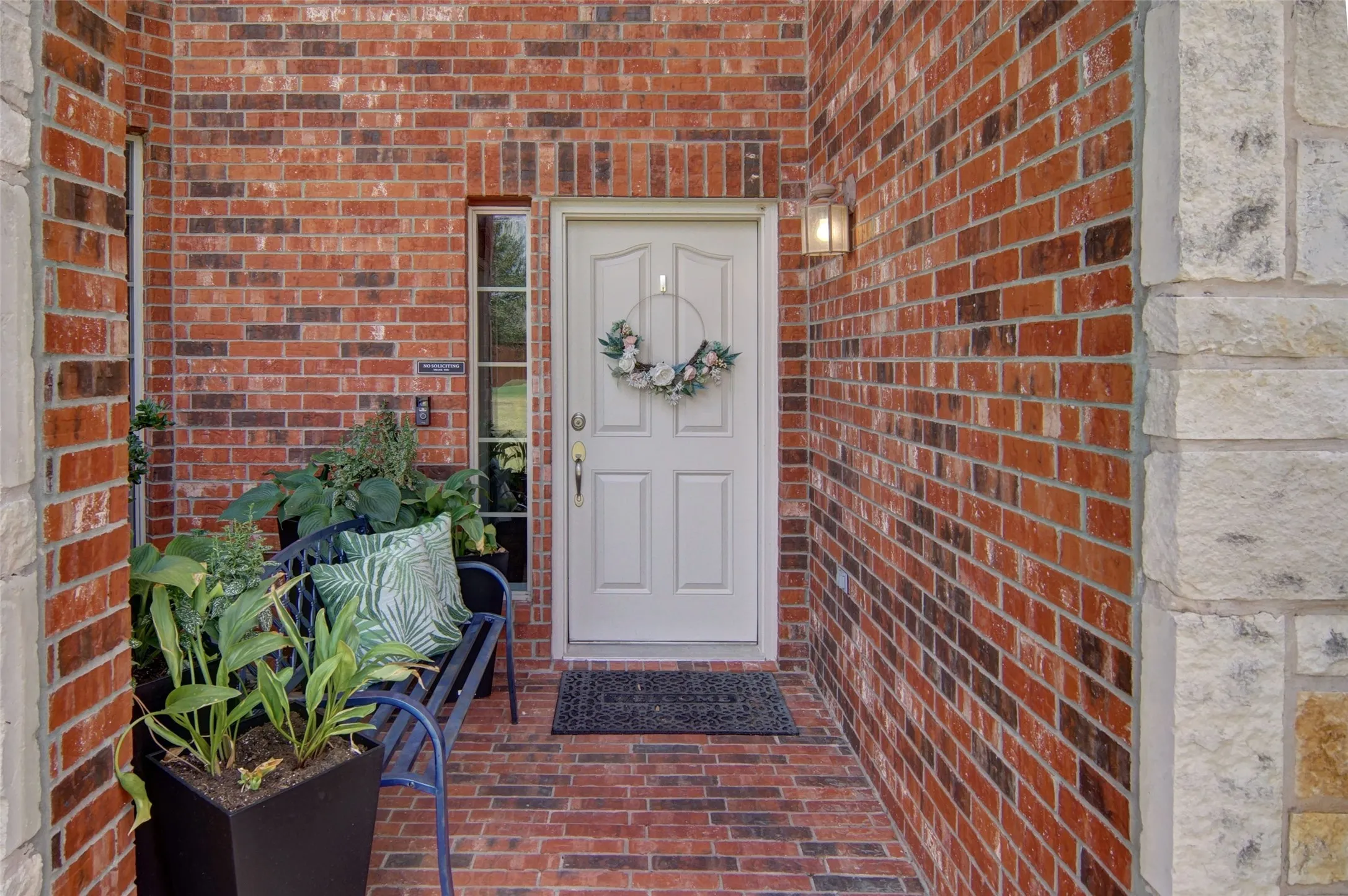 Wonderfully inviting front door entry