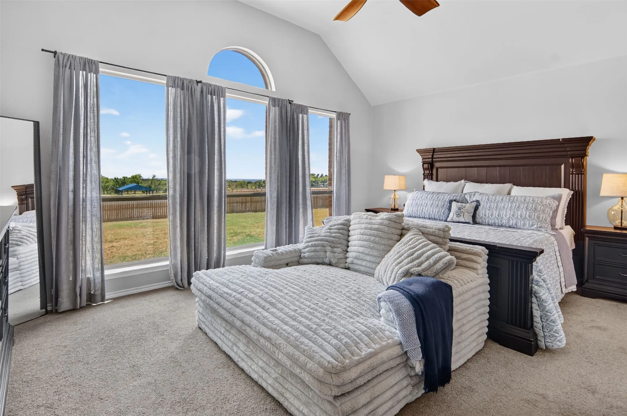 primary bedroom, privacy with warming natural light