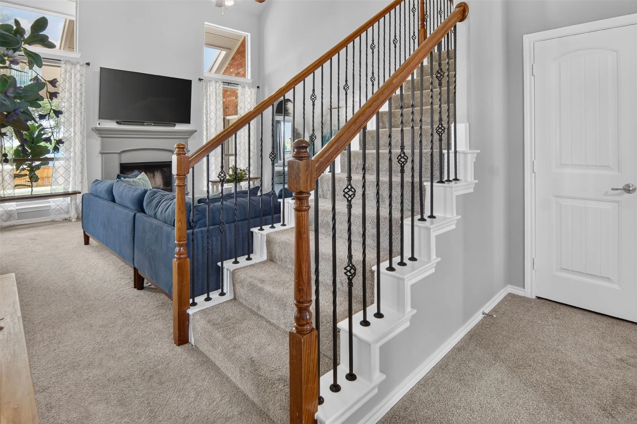 gorgeous stairway to the second floor