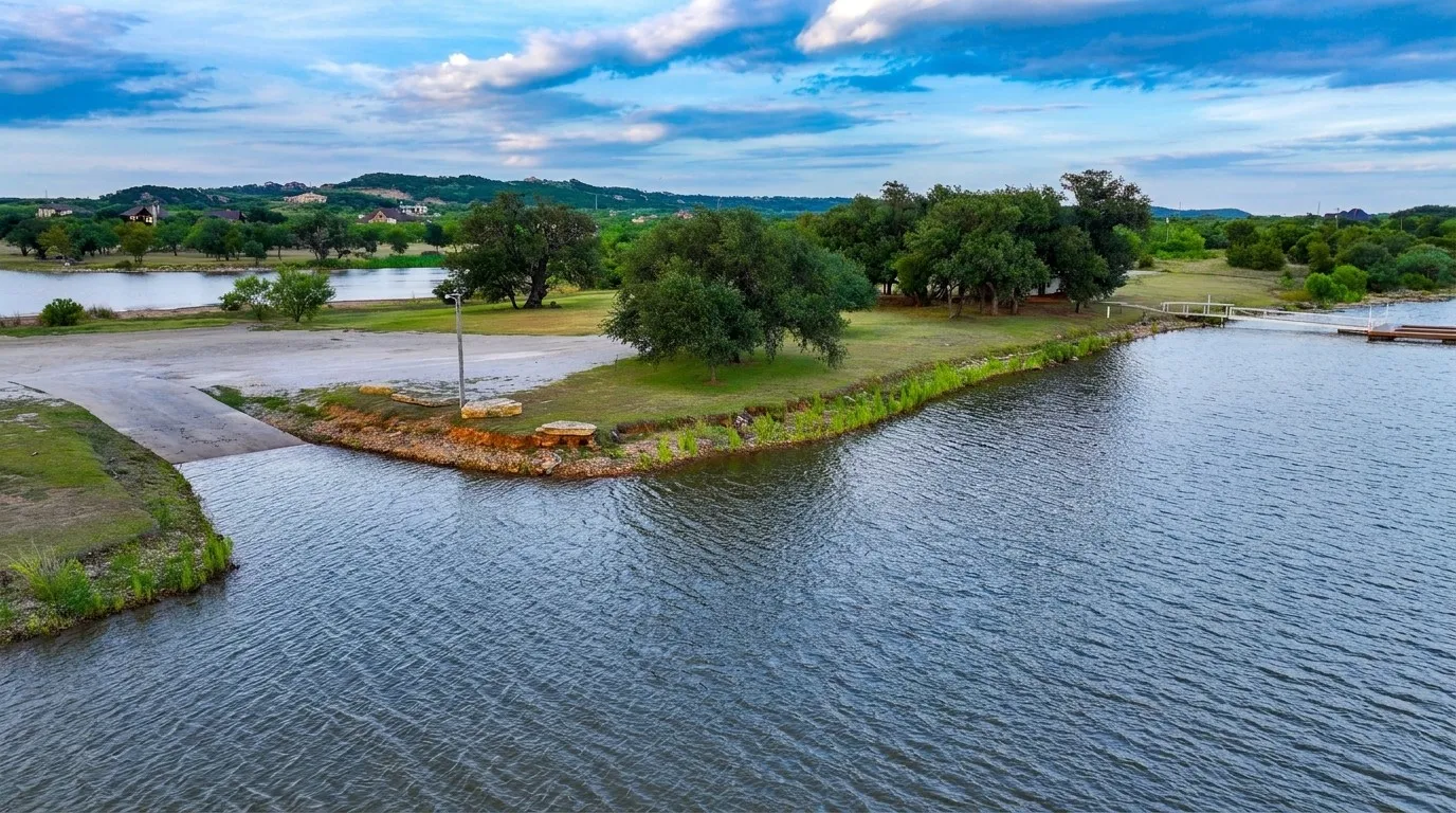 HOA Community Dock and boat house with restrooms