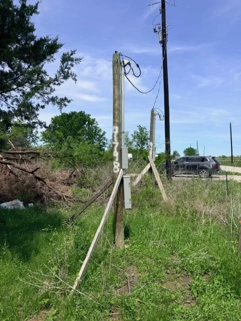 Electric at the front of the property