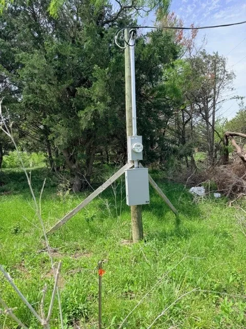 Electric at the front of the property