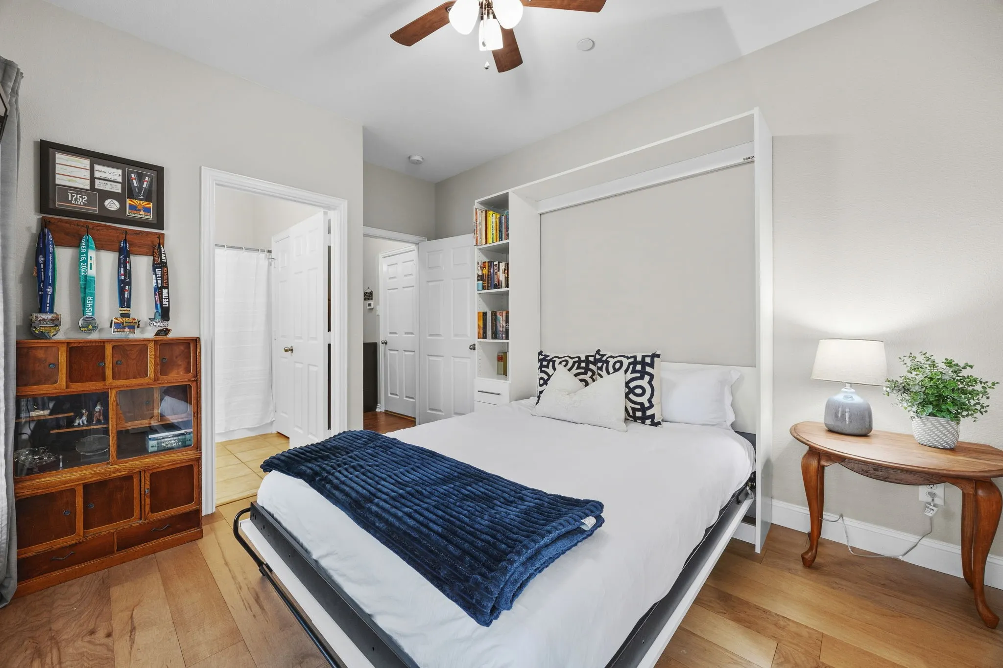 Hardwood-style flooring throughout