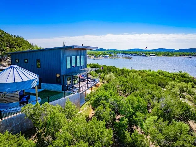 The Elevated Deck Views are unparallelded from the Silo House