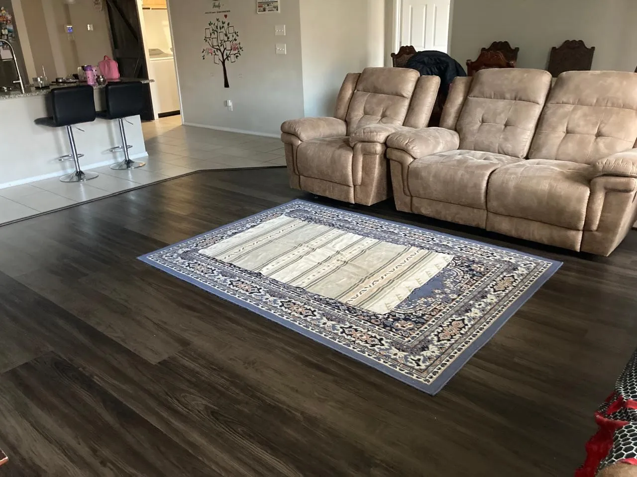 Large living room for entertaining and hanging out with family