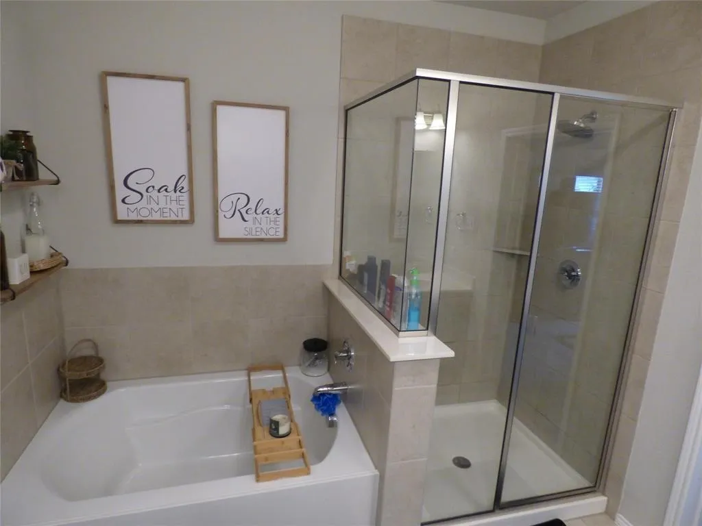 Garden tub and separate shower