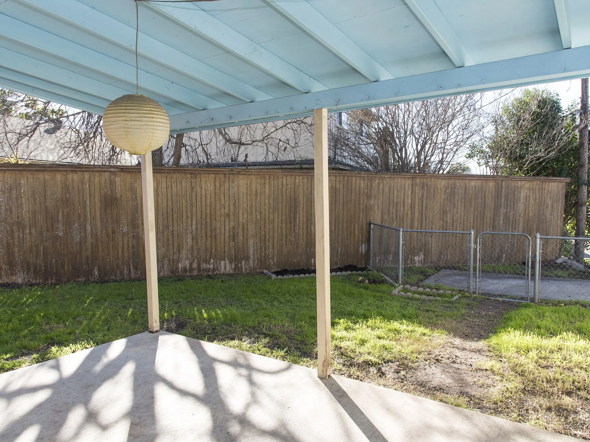Covered, attached patio.