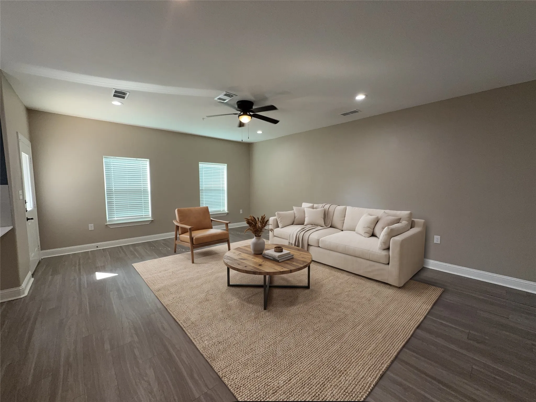 Virtually staged. Furniture and decor are not included.