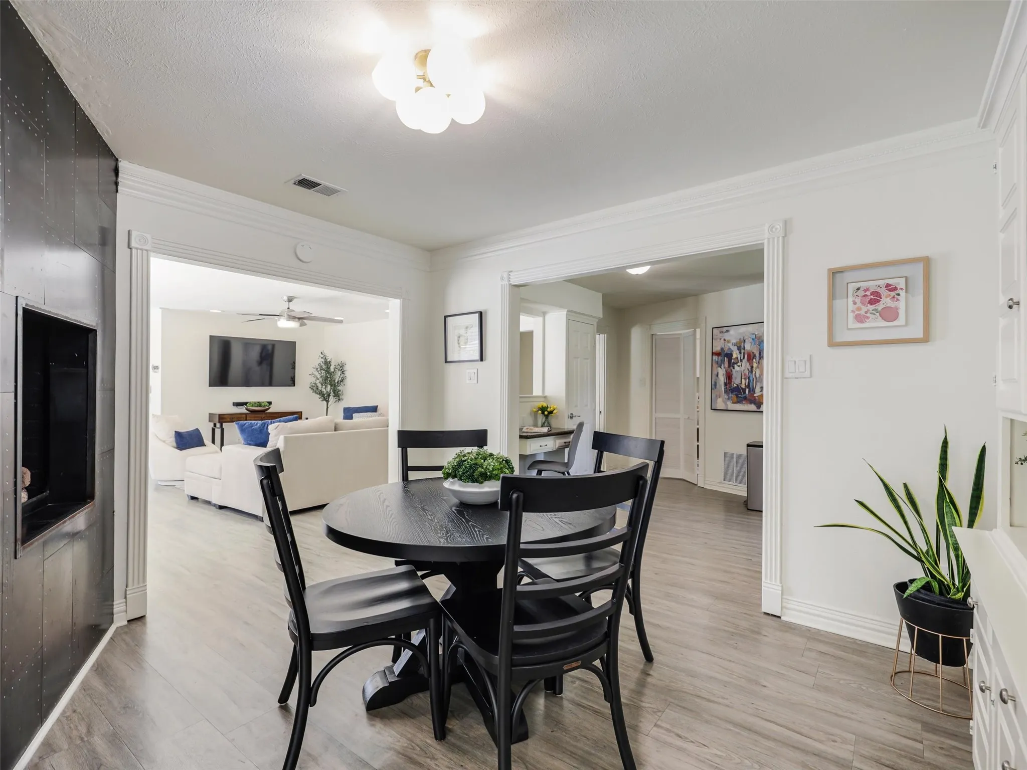 View to kitchen and Family Room