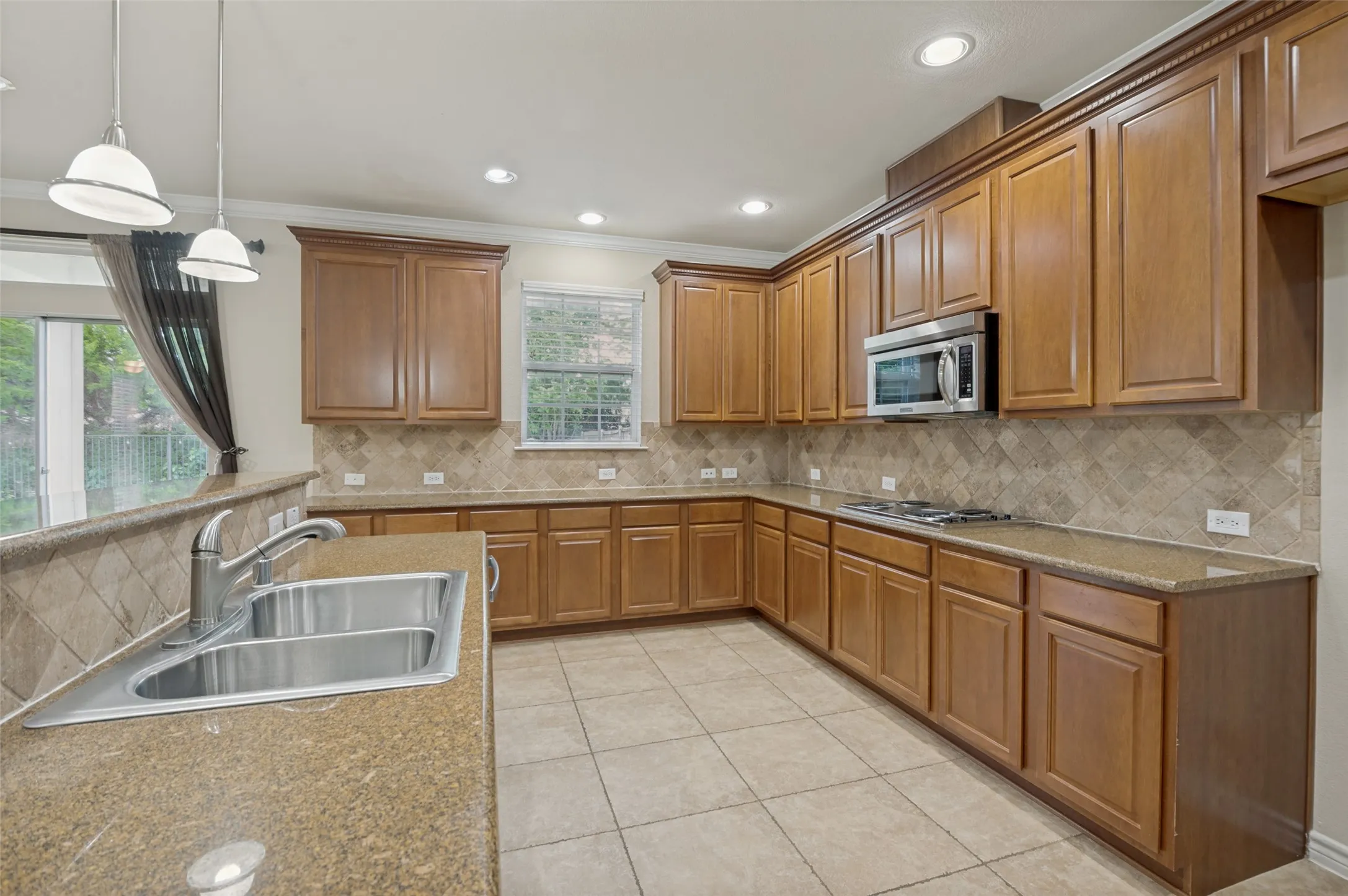 Look at the abundance of cabinets And counters!