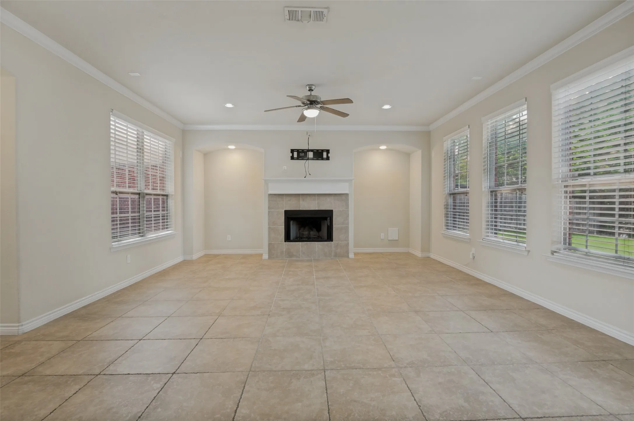 Family room from kitchen view