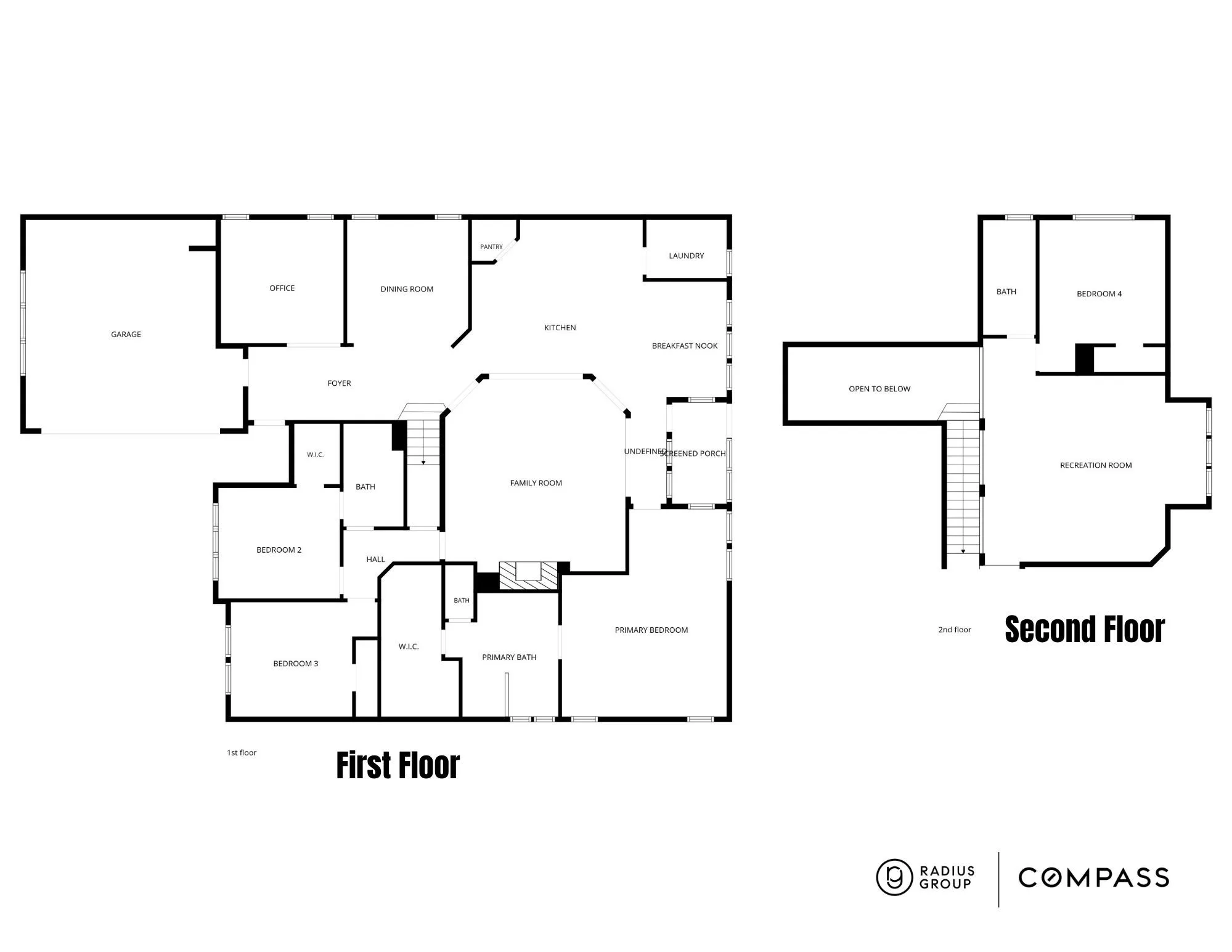 Floor plan shows the home's versatile layout with 3 bedrooms downstairs plus an office, and a 4th bedroom, full bath and game room upstairs.