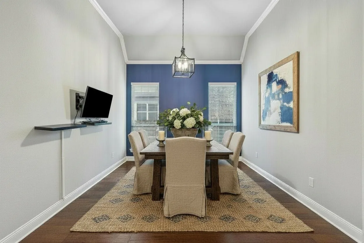 Dedicated formal dining room offers additional space for entertaining, celebrations and holiday gatherings.