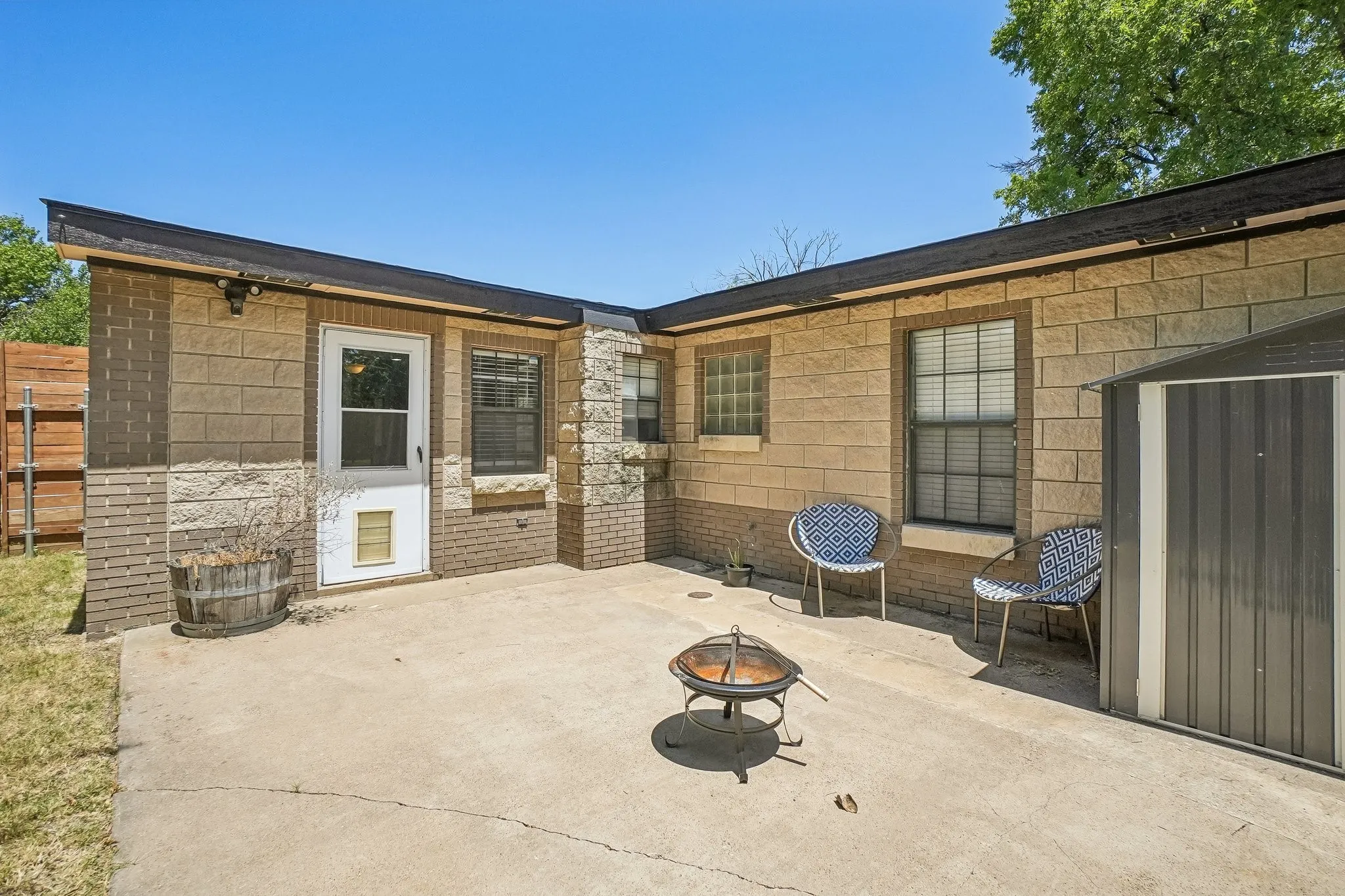 Back patio.