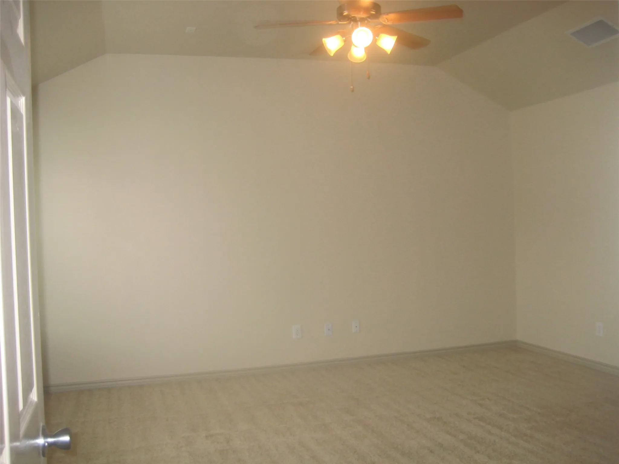 Two bedrooms on second floor side by side with fans
