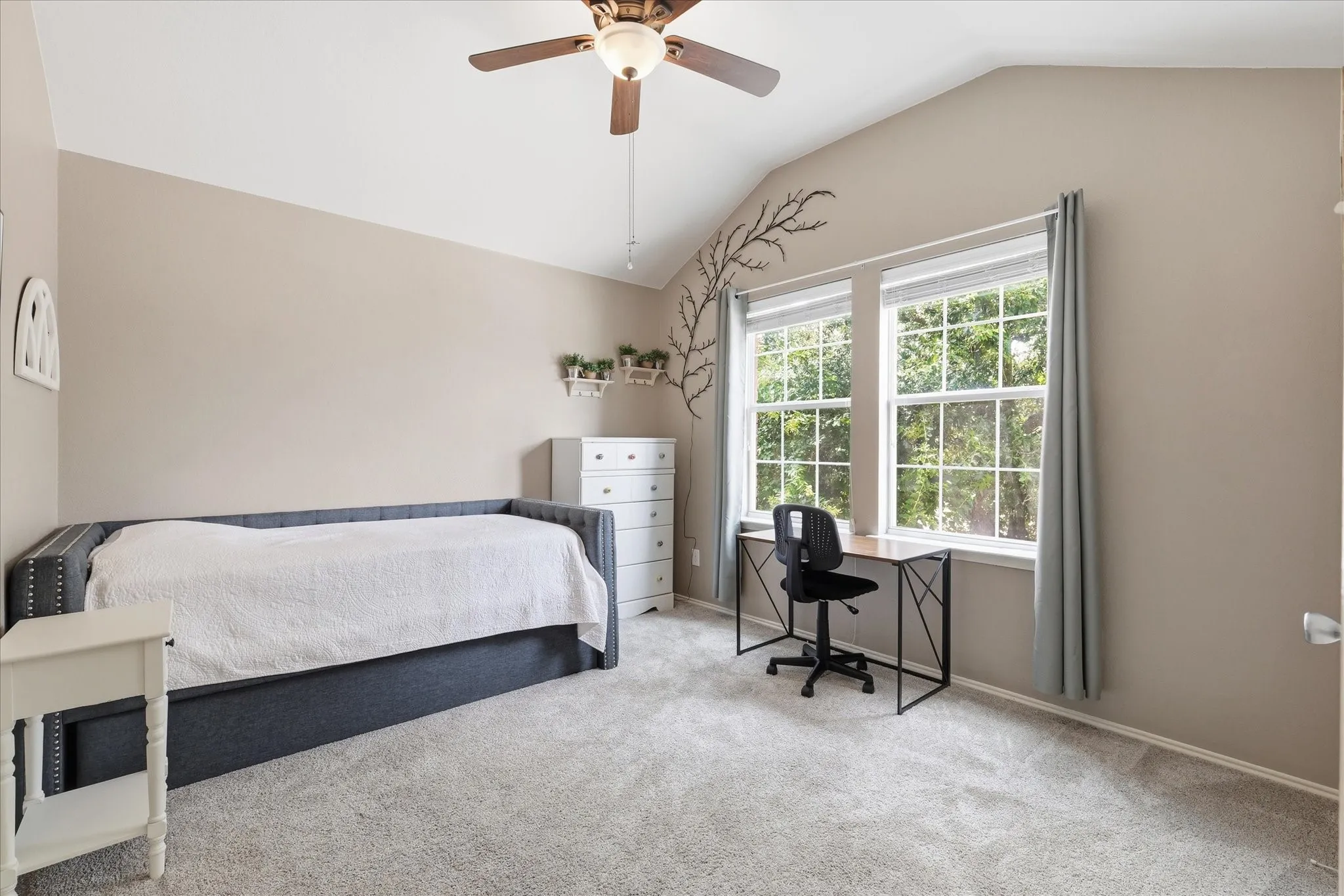 Upstairs bedroom with walk-in closet