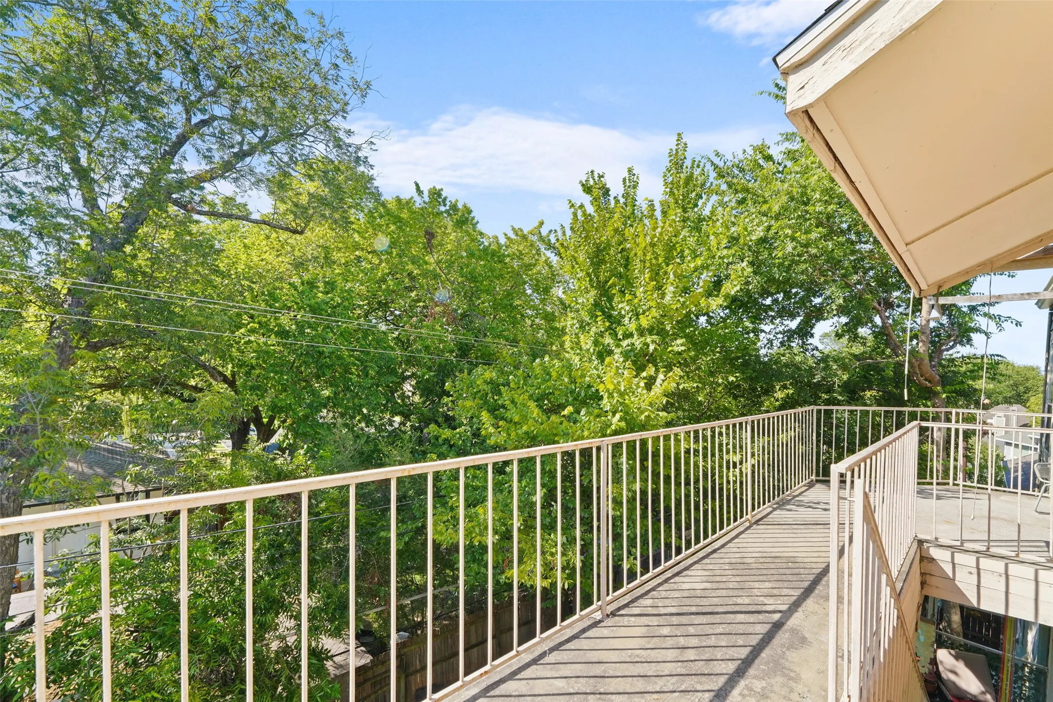 Peaceful balcony with beautiful greenery