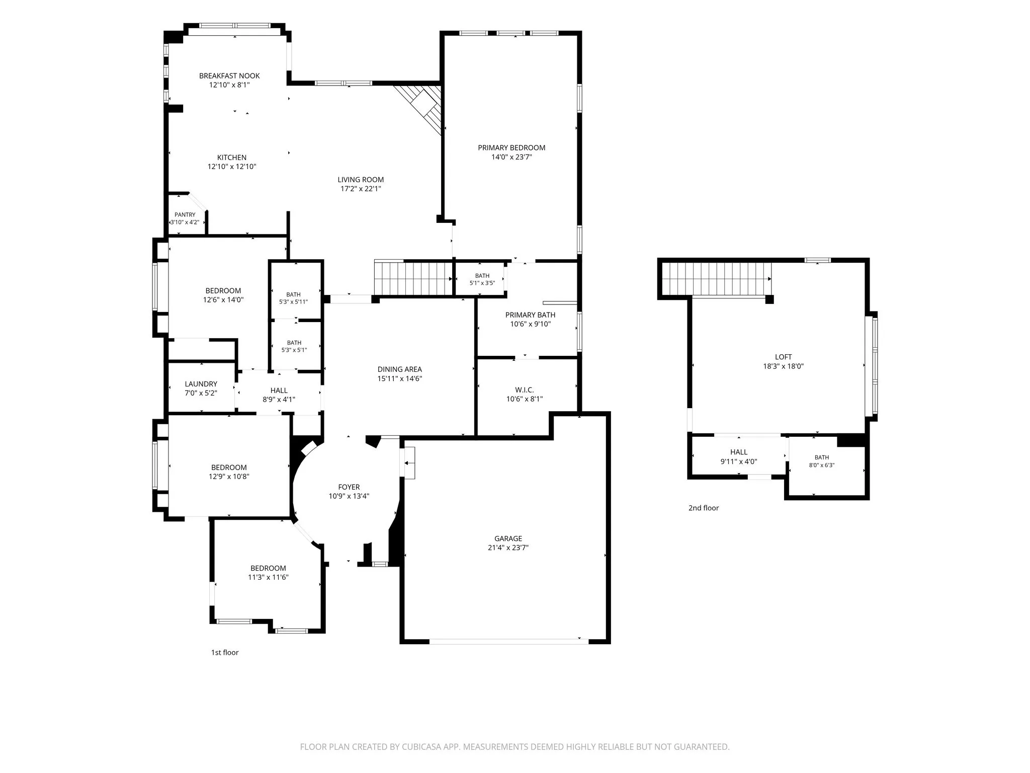 Floor plan -First and 2nd floors