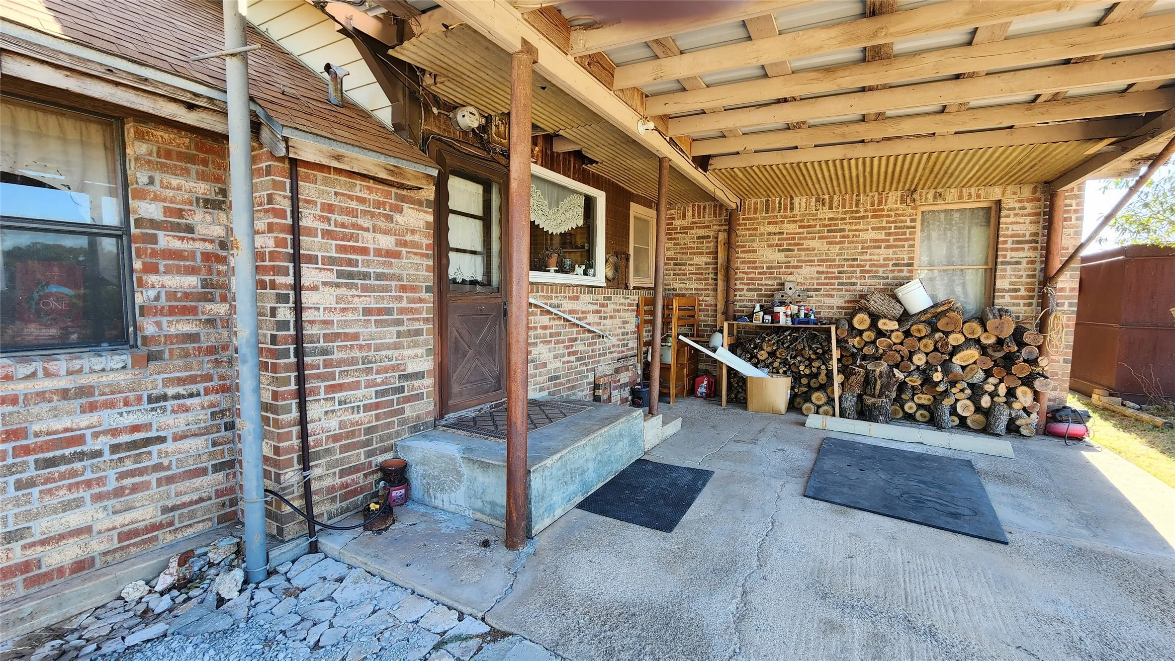 back door with covered area