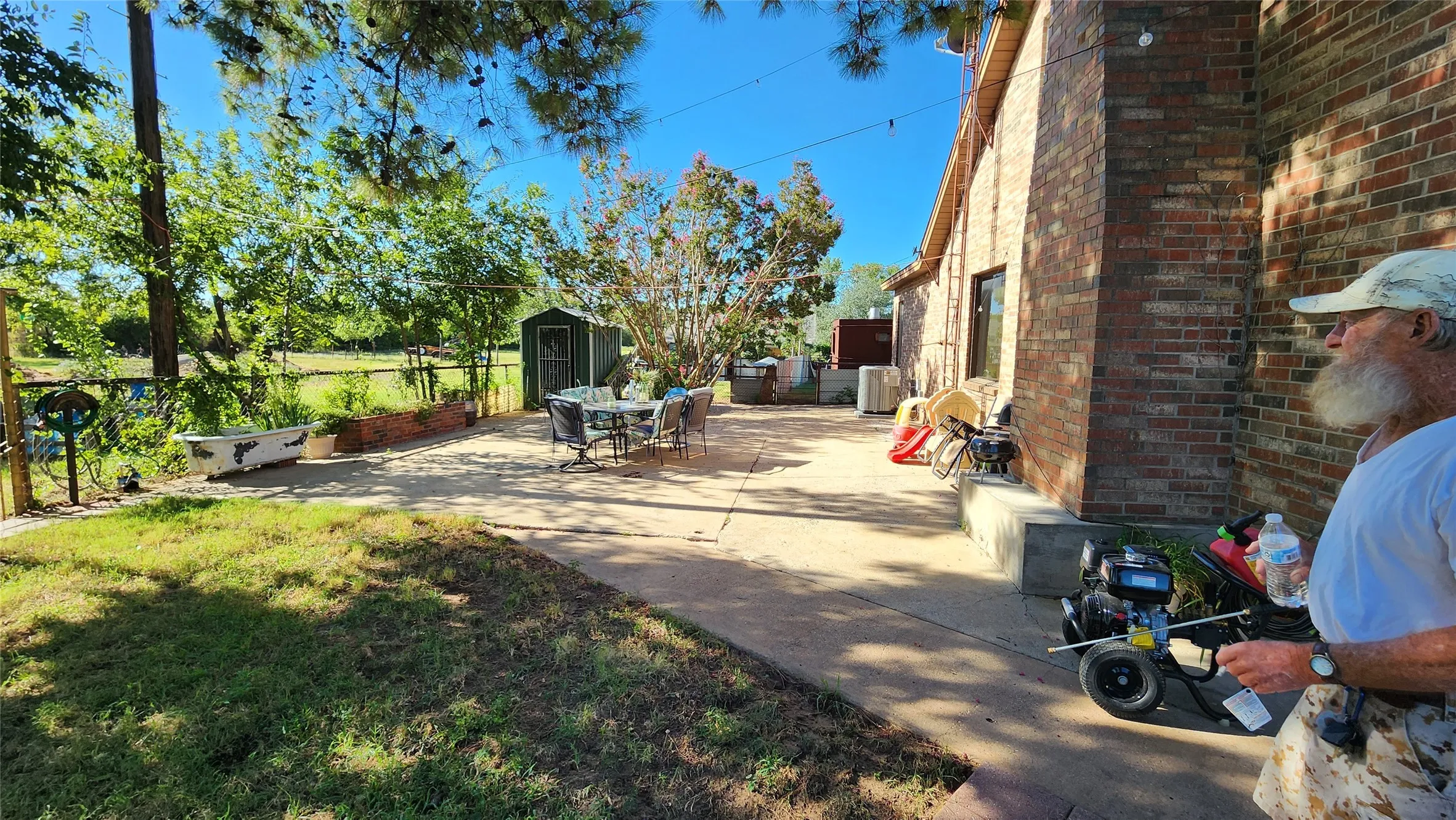 Patio area on east side of the house