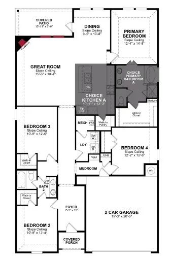 Beazer Homes Chalk Hill Teton Floorplan.