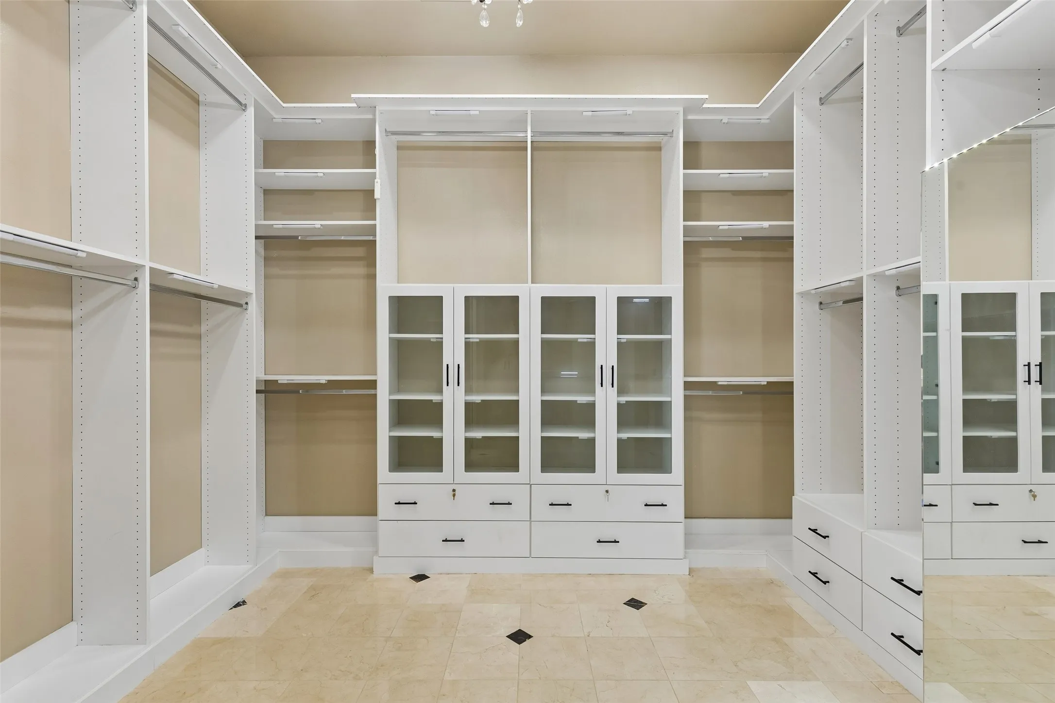 Custom closets in Primary bedroom