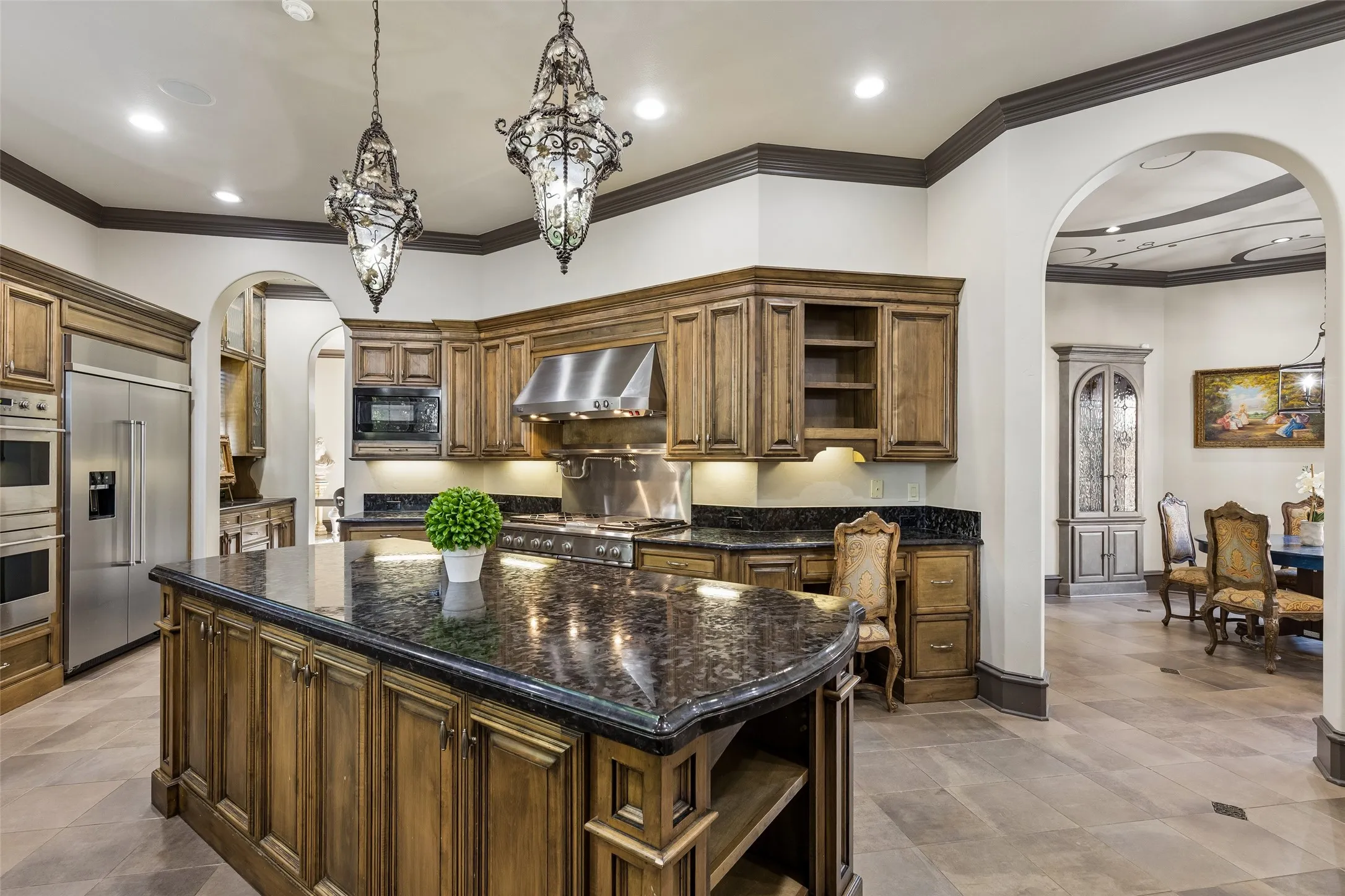Massive kitchen with island