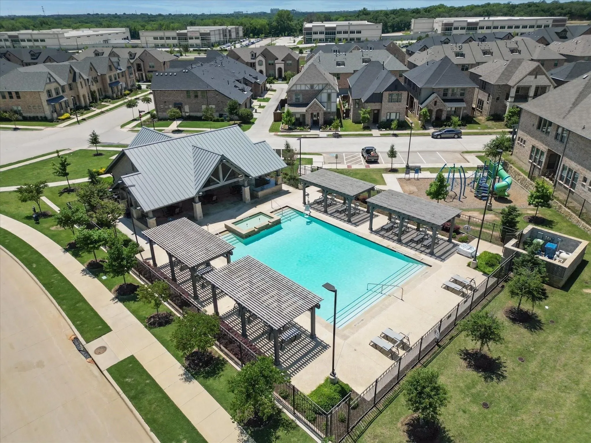 Pool and playground