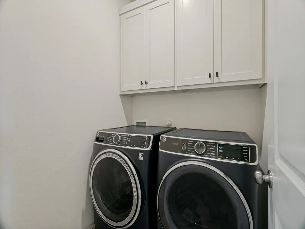 Convenient upstairs laundry room