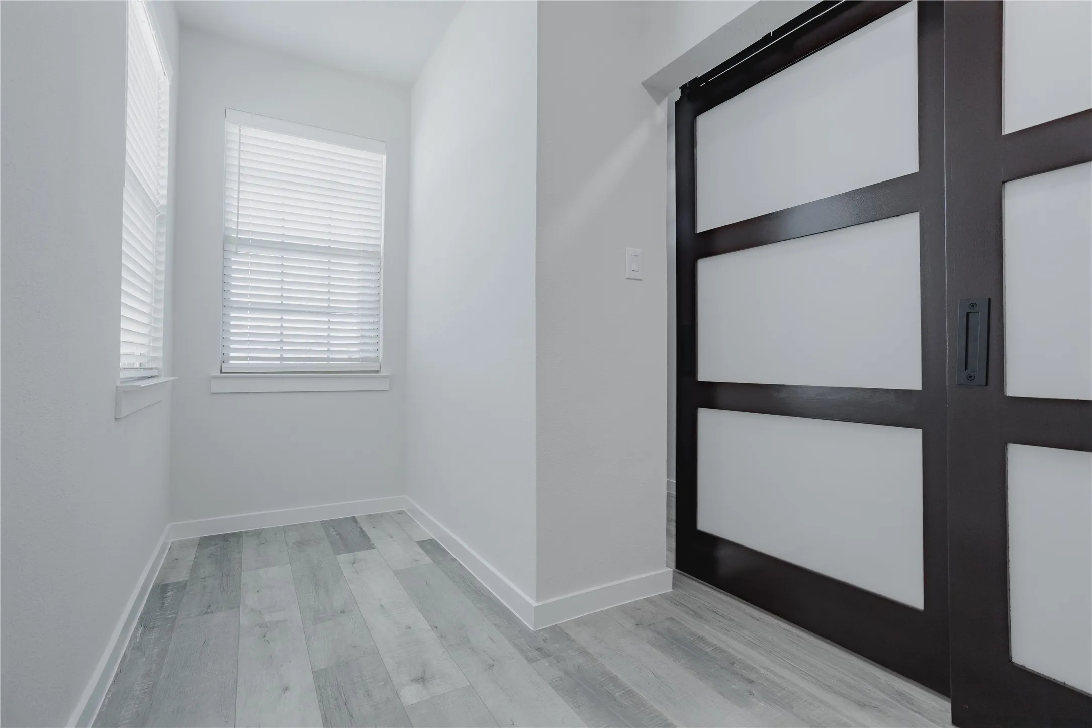 Beautiful contemporary barn doors.