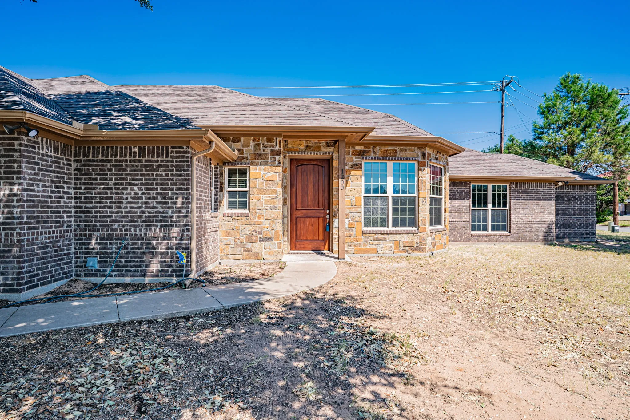 Front of home on corner lot
