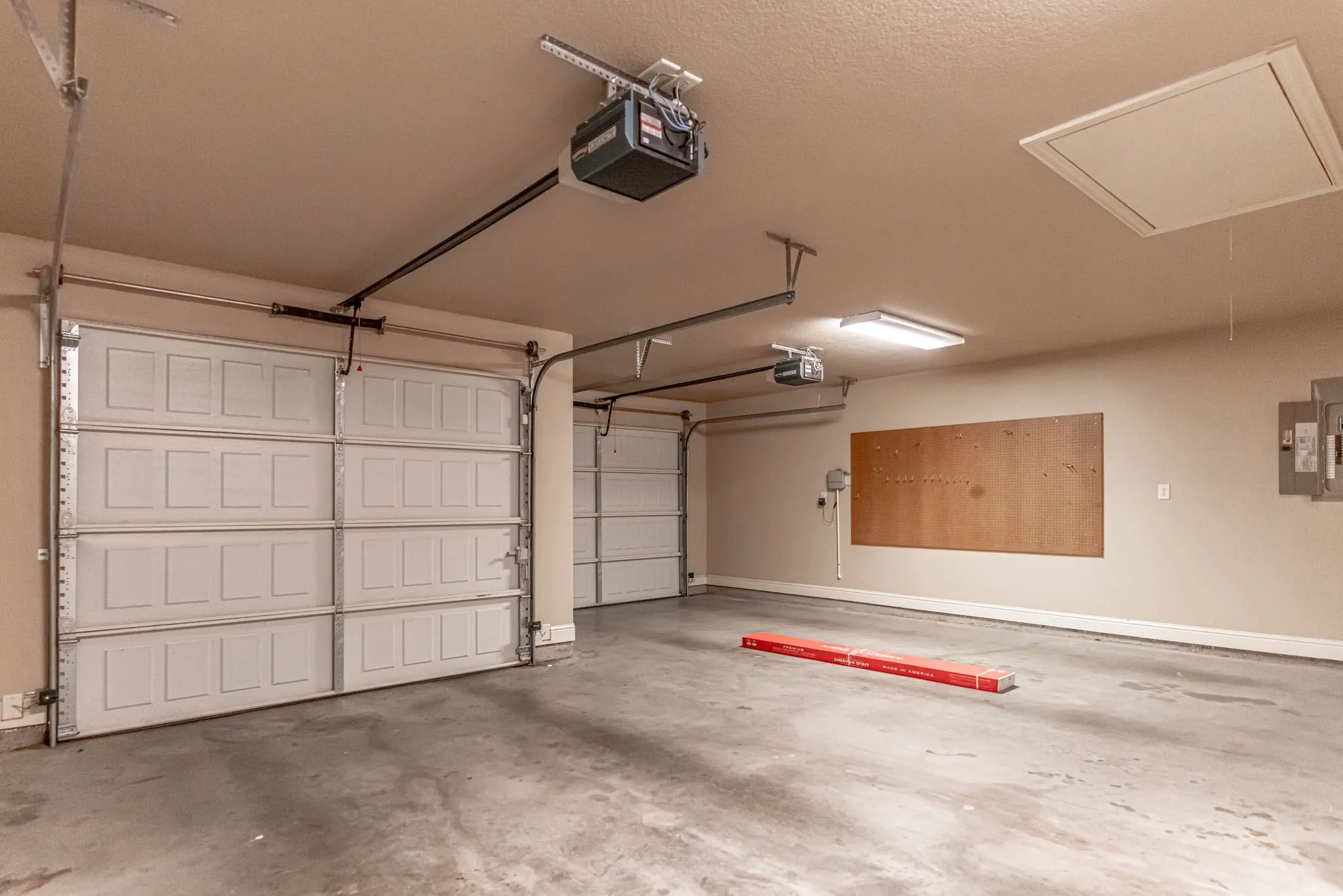 Garage with two separate doors