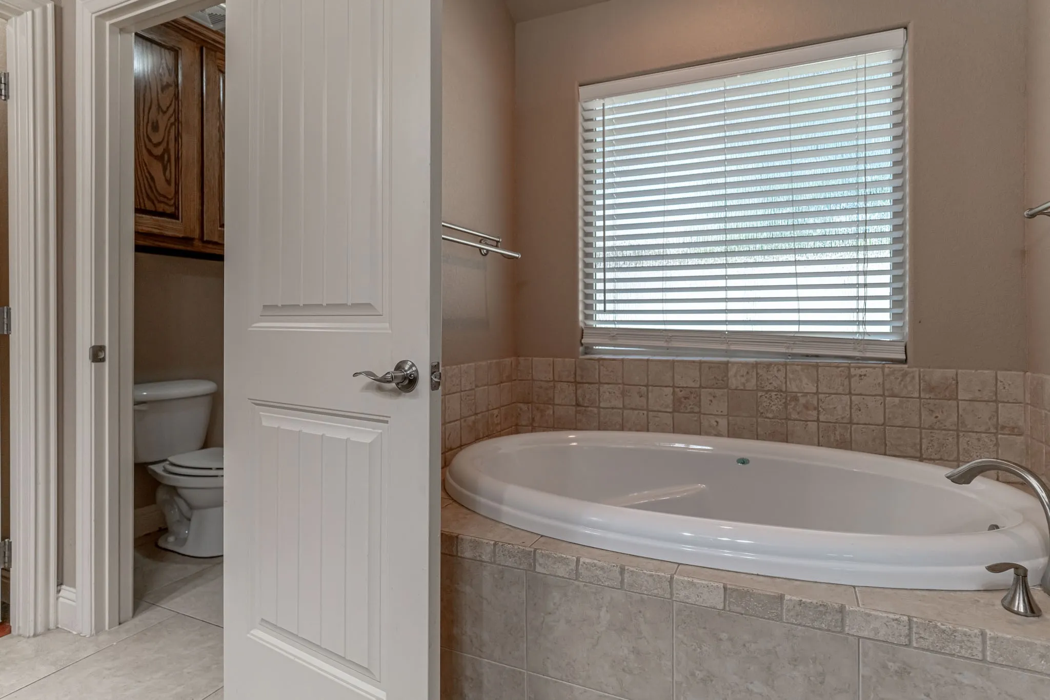Large garden tub in primary bath