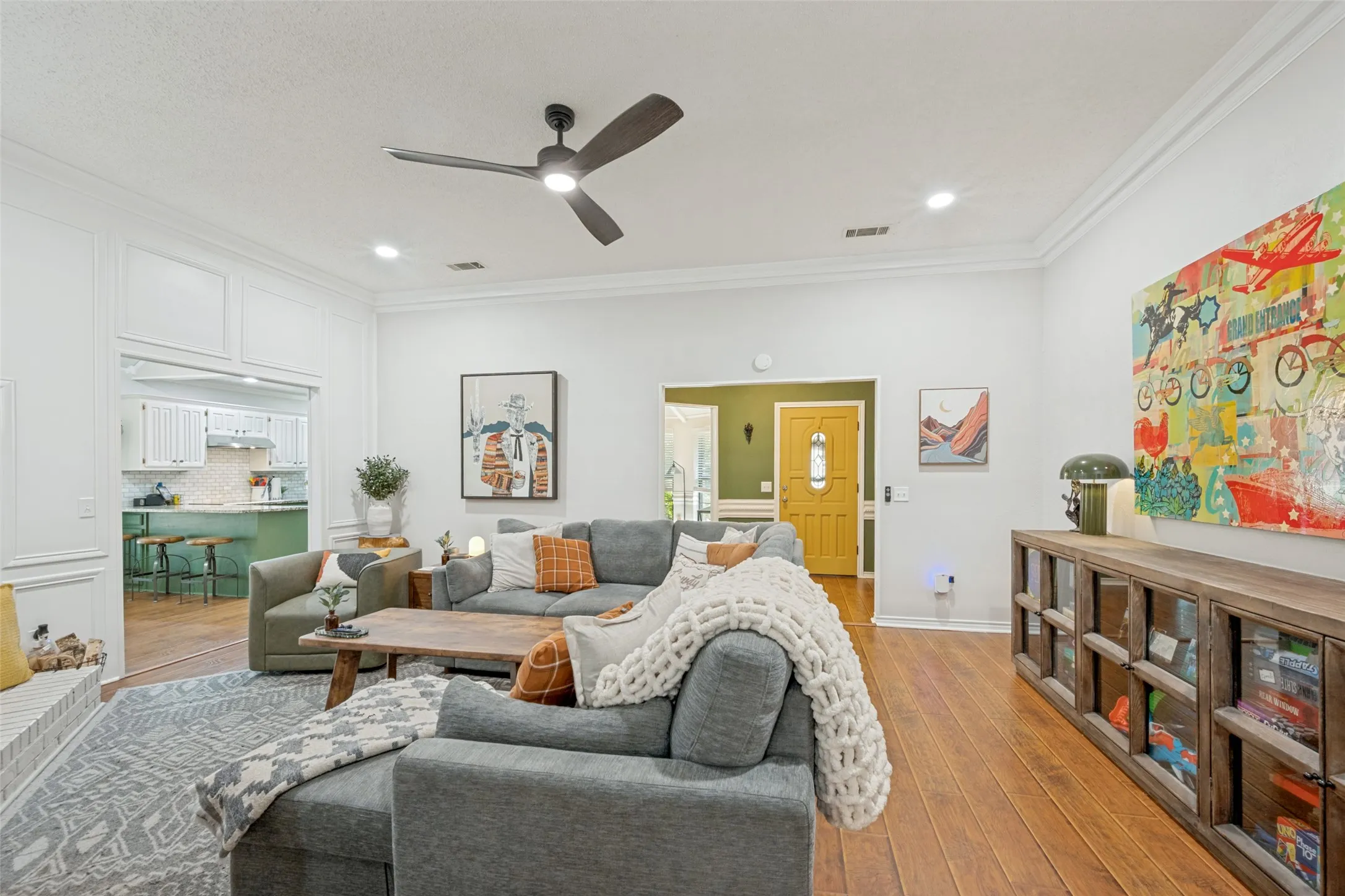 HUGE primary living room, adjacent to breakfast, main entrance, dining and secondary living!