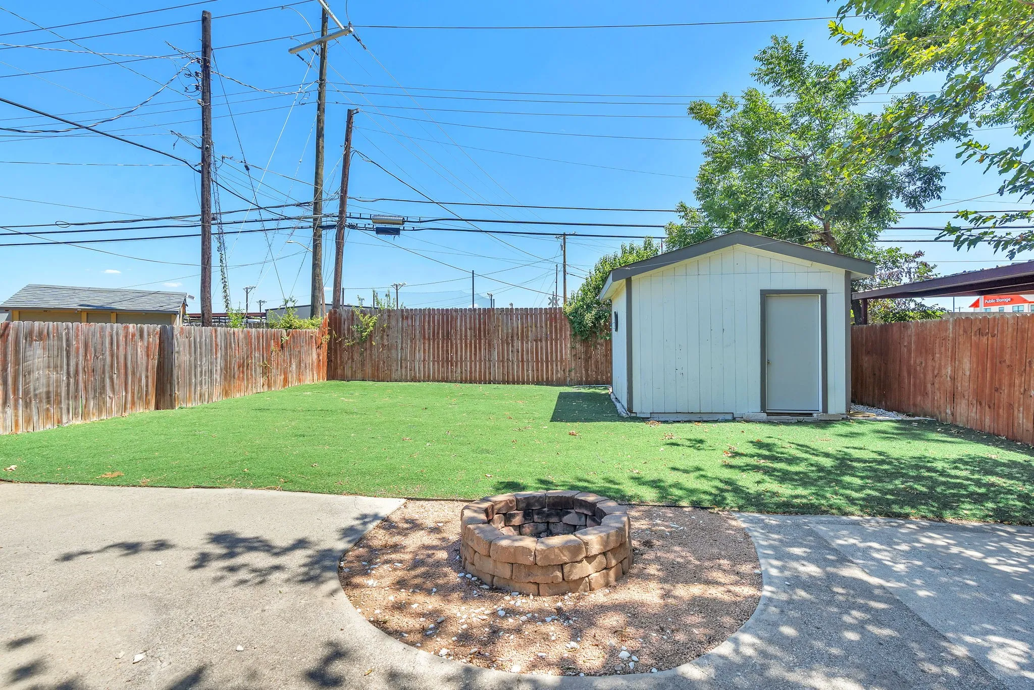 Large patio and fire pit