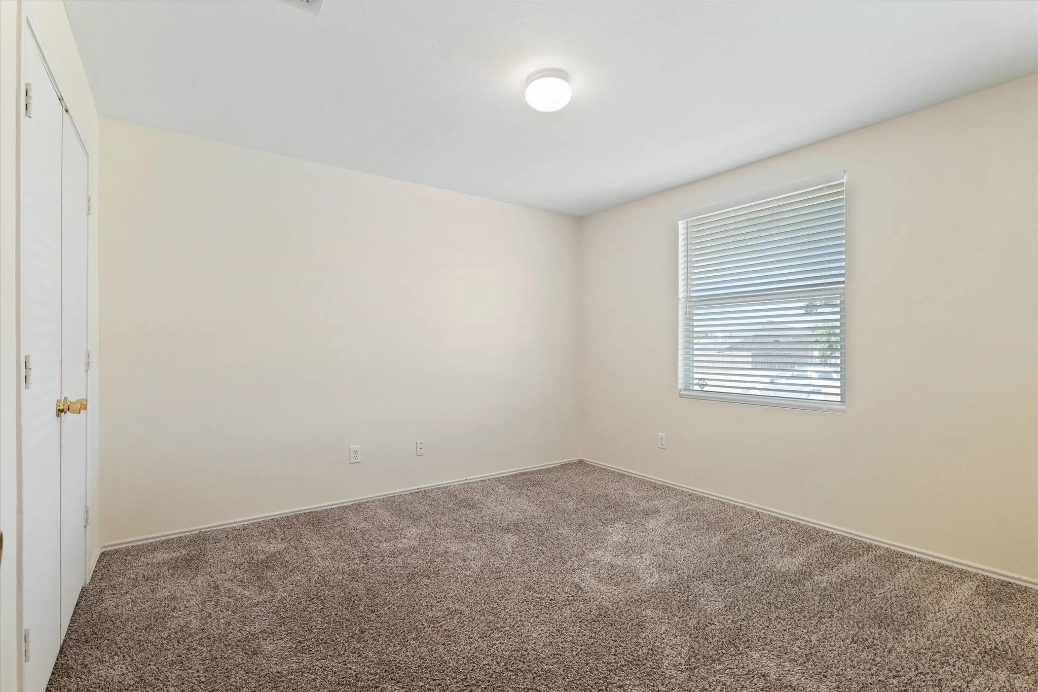 Empty room with carpet flooring
