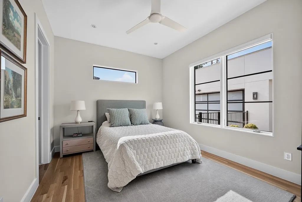 Located on the main floor, this guest bedroom gives visitors or family members their own full private bathroom