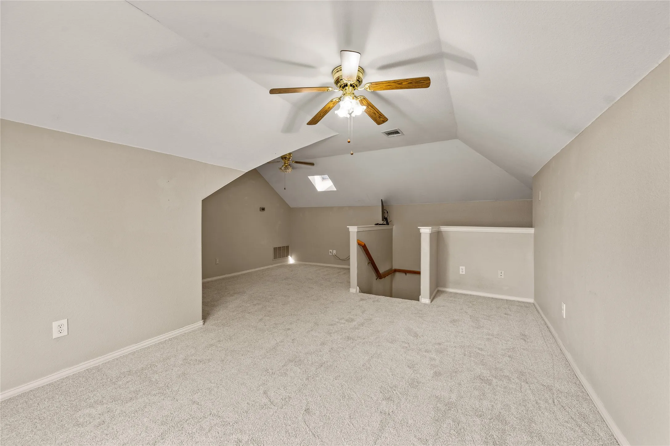 Upstairs Bonus Game Room space with new carpet! Flexible space for additional Bedroom, Office, Exercise, Living, Game, or Media Room!
