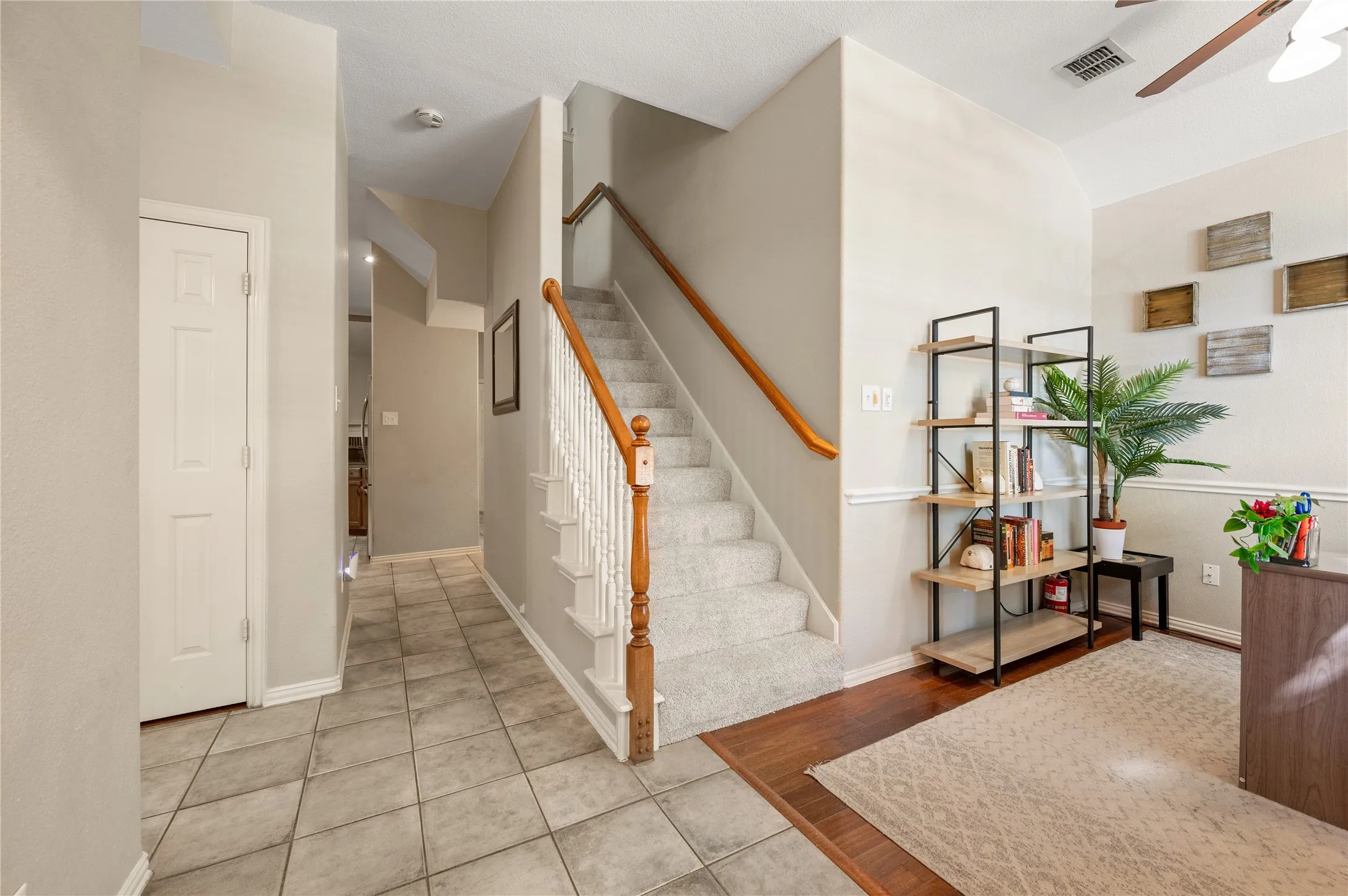 Stairs leading to the Game Room Bonus Space upstairs
